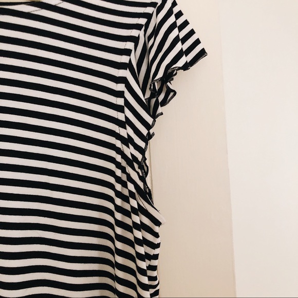 Old Navy • Jersey striped midi dress ruffle sleeve - Picture 4 of 4